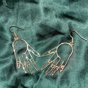 Abstract hand earrings